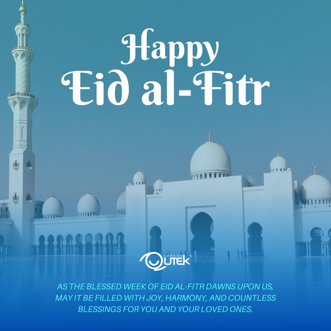 Happy Eid Al-Fitr! Wishing you and your family a joyous celebration filled with love, happiness, and blessings. May this Eid bring peace and prosperity to all! Tel.: +9714 529 4977 WhatsApp: +971 50 938 3696 #Ramadan #Eid #ExperienceQutek #Health #Wellness #Fitness #Healthy