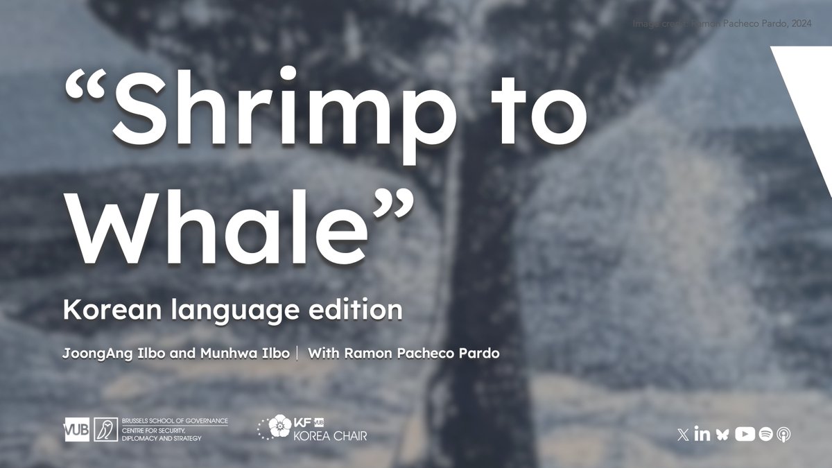 Great to see! Ramon Pacheco Pardo's 'Shrimp to Whale' book has been published in Korean and the release received media coverage in @JoongAngDaily & @Munhwa_inet 🐋🦐 JoongAng🔸 news.koreadaily.com/2024/04/08/soc… Munhwa🔸 munhwa.com/news/view.html… Order the book🔸 openbooks.co.kr/html/open/newV…