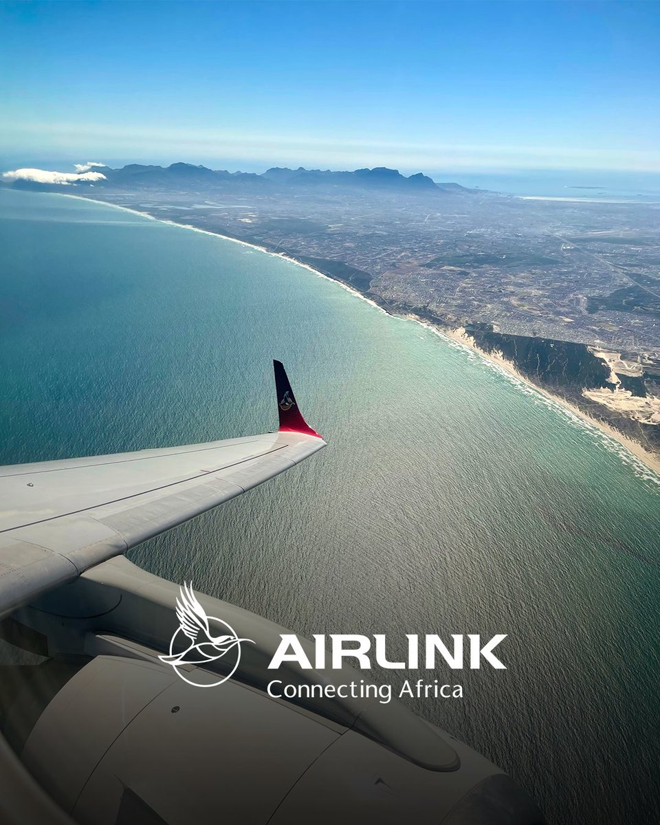 Caught a glimpse of the stunning SA coastline from above? 🌊✈️ Share your #WingTipWednesday moments & get featured!  

#Airlink #FlyAirlink #FlyTheLink #Skybucks