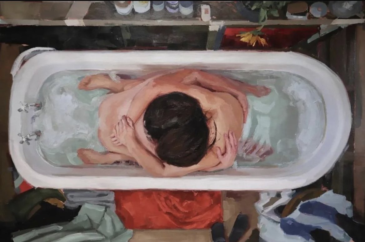 soysauuce's tweet photo. the bath, helen bur https://t.co/N6ShOsh8OE