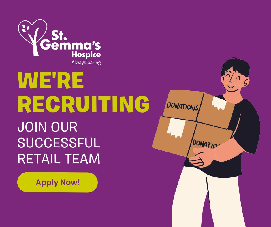 Last call for applications 📣 Join our successful retail team as a Mobile Shop Manager working across our 26 shops in #Leeds & the surrounding areas.

Learn more & apply today at st-gemma.current-vacancies.com/Jobs/Advert/34…
#RetailJobs #LeedsJob #CharityRetail