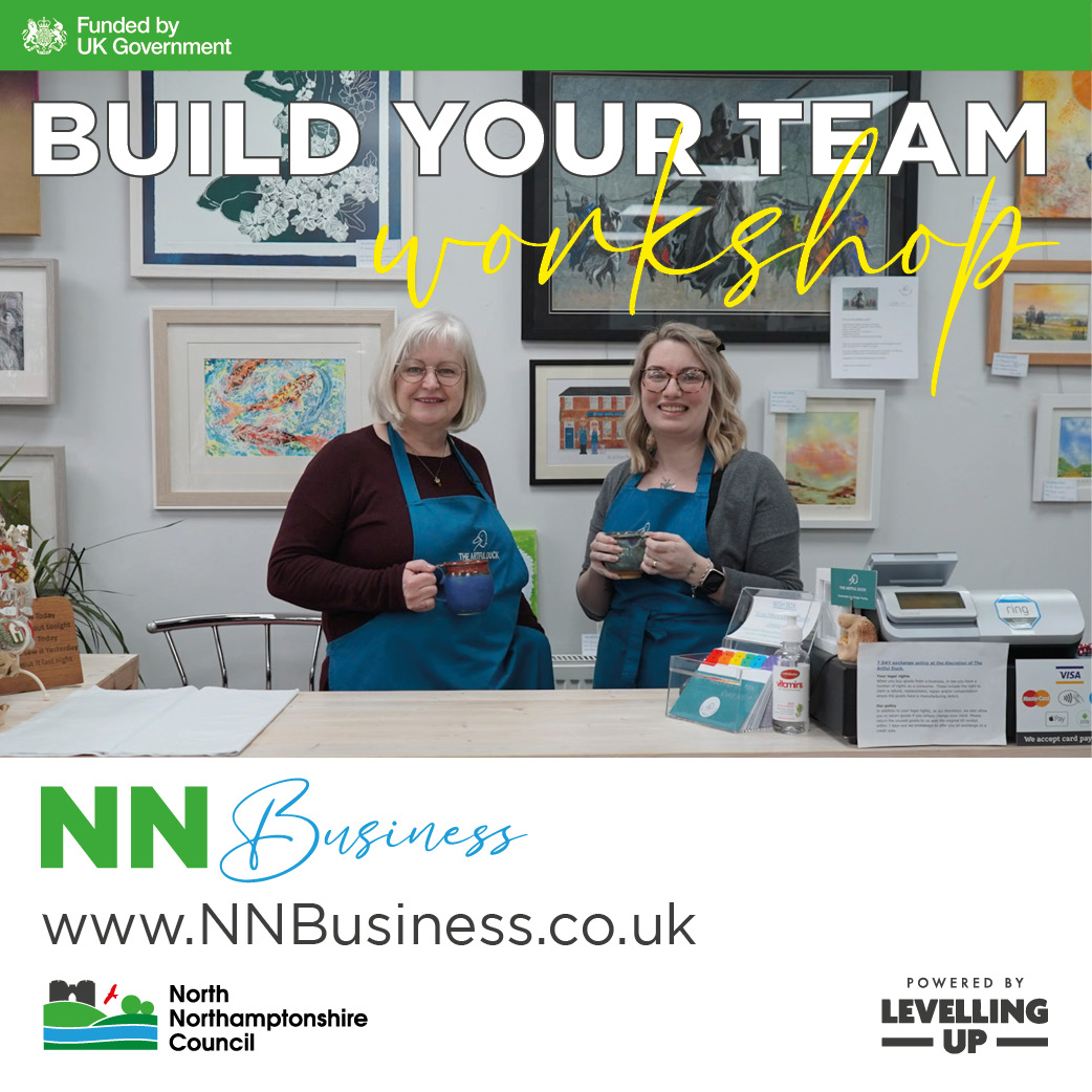 💡 Calling small business owners in North Northamptonshire 💡 Are you looking to build your team? The next workshop in our FREE support programme for businesses can help 🌟 📅 Join us on 24 April at 10am at Corby Innovation Hub. Book your place at ow.ly/uxyZ50R7AHO