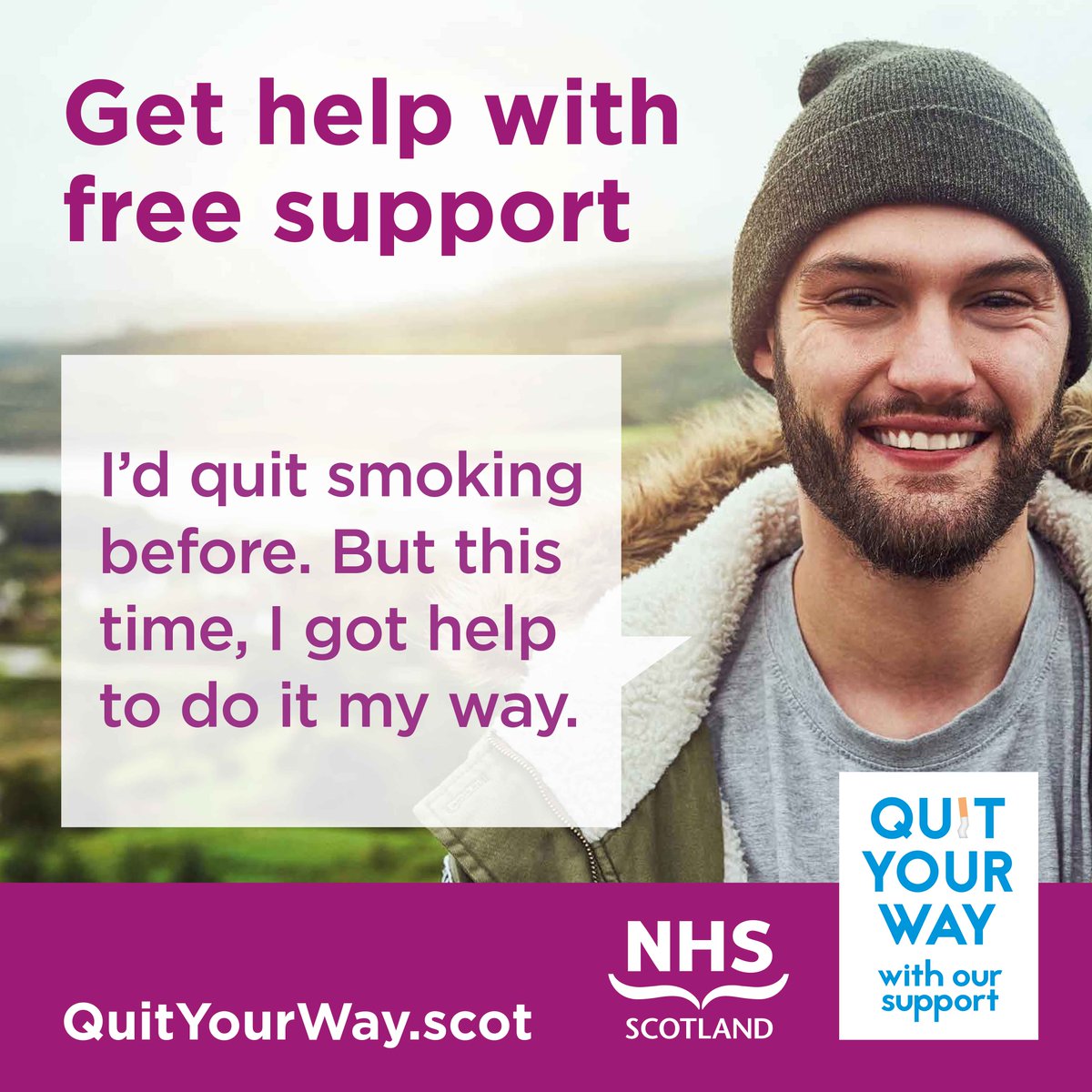 Quitting smoking isn’t easy. Often it can take a few attempts. Get help with free support. With #QuitYourWay you’re more likely to stop – and stay stopped. Get started and self-refer at tinyurl.com/qywlothian