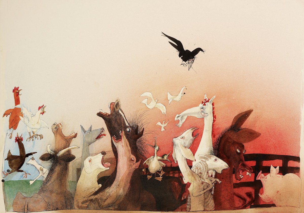 Beasts rebel against tyranny, only to discover the insidious nature of power. In the ink-spattered pages, pigs rise as despotic overlords, their snouts smeared with the blood of revolution. A cautionary tale of corruption where ideals crumble beneath the weight of greed.