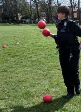MPSNewham's tweet photo. Yesterday the local Safer Neighbourhood Team engaged with the youth of the community with a game of dodgeball π
#Dodgeball
#Plashetpark
#Plashetsnt https://t.co/Da7LGCiZH5