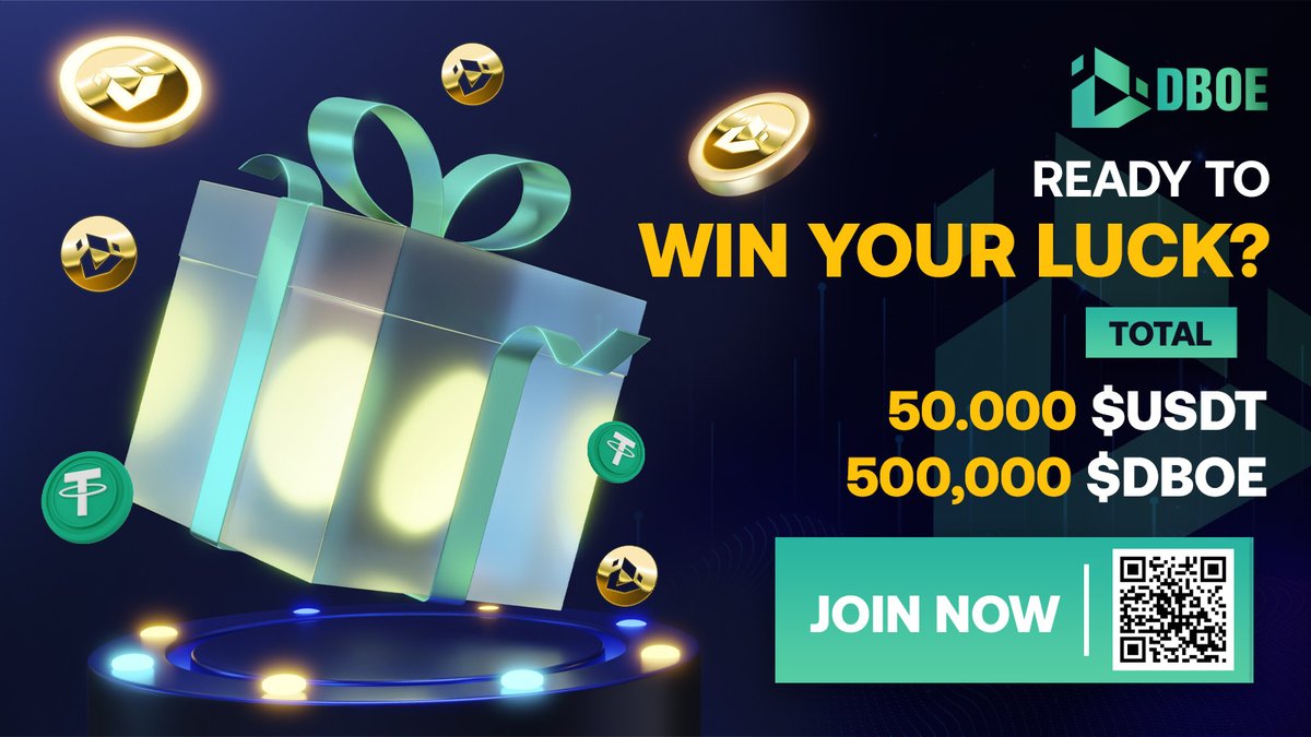 cryptoxsage's tweet photo. 🔥 Ready to Win Your Luck? 🚀   

💎 Mystery Box: Rewards 50,000 $USDT &amp; 500,000 $DBOE  

🚀 Guaranteed Win Rate: 100% - No Luck Needed!  Hop in now for your chance to win big: https://t.co/t54sBAuvuR  

#DBOE #DBOETokens #MysteryBox #Airdrop #Rewards https://t.co/GeX0dzFr65