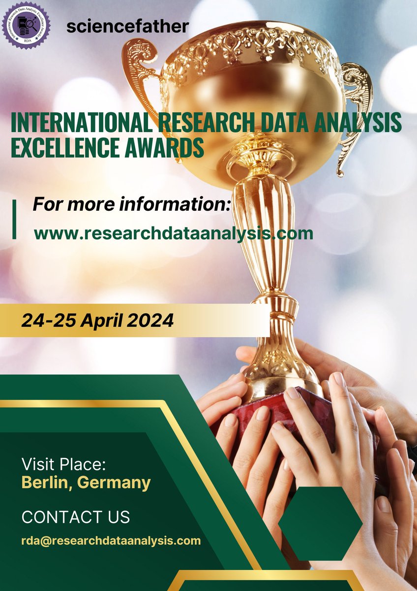 8 Th Edition Of International Research Data Analysis Excellence Awards | 24-25 April 2024 | Germany | ScienceFather #ResearchExcellence #DataAnalysisAwards #ResearchData #DataScience