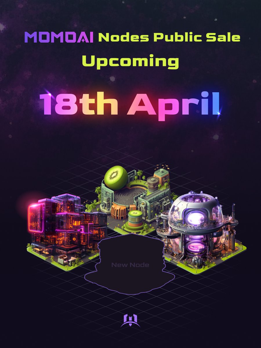 🔥Confirmed! 18th April! 🎉We're thrilled to announce that #MomoAI highly anticipated public sale is finally here! The public sale is scheduled for April 18th. 🍀Another surprise from us: a new node is set to go live very soon! The name and benefits will be announced soon.