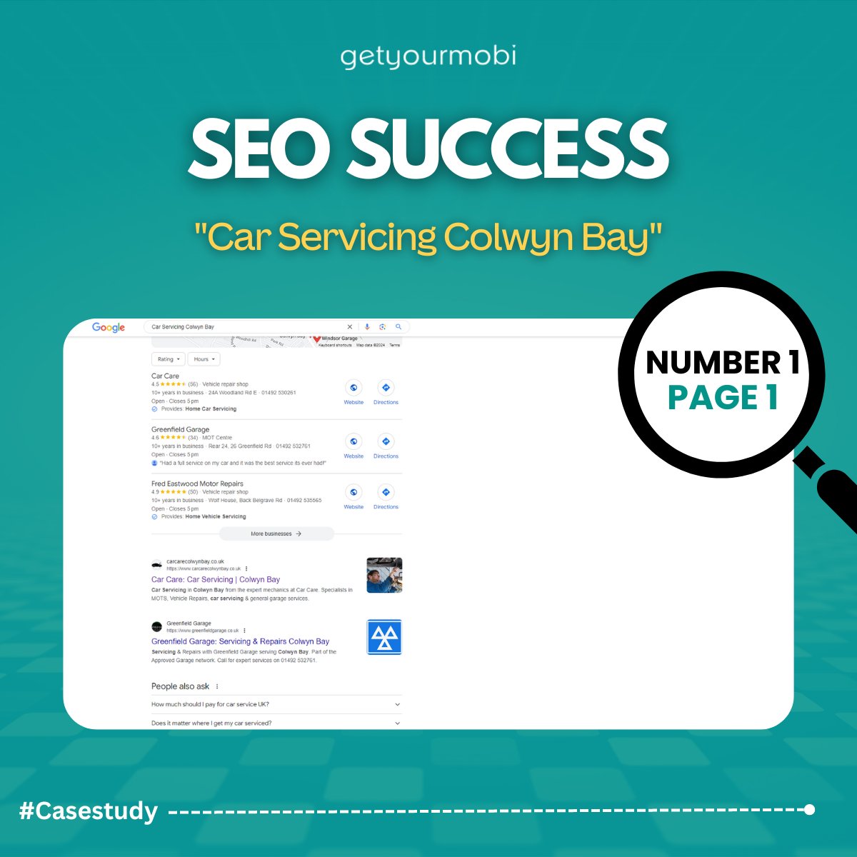 GetYourMobiSite's tweet photo. SEO SUCCESS!

Today we are celebrating some of the fantastic organic Google results we have achieved for our client, Car Care! 🚗

Well done to our team for achieving Page 1 results for the whole of North Wales and Colwyn Bay!

Contact us today on 01524 63087. ☎️

#seo #google https://t.co/LqHRBE7TTJ