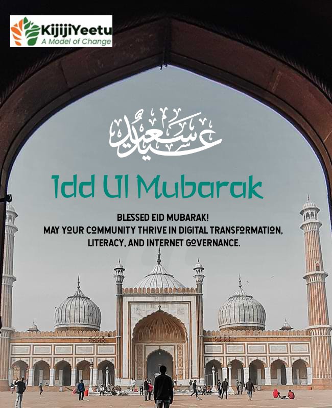 Eid Al- Fitr Mubarak! Kijiji Yeetu wishes all organizations, partners, friends and their family a joyful and peaceful celebration as this sacred month comes to an end. #idulfitri