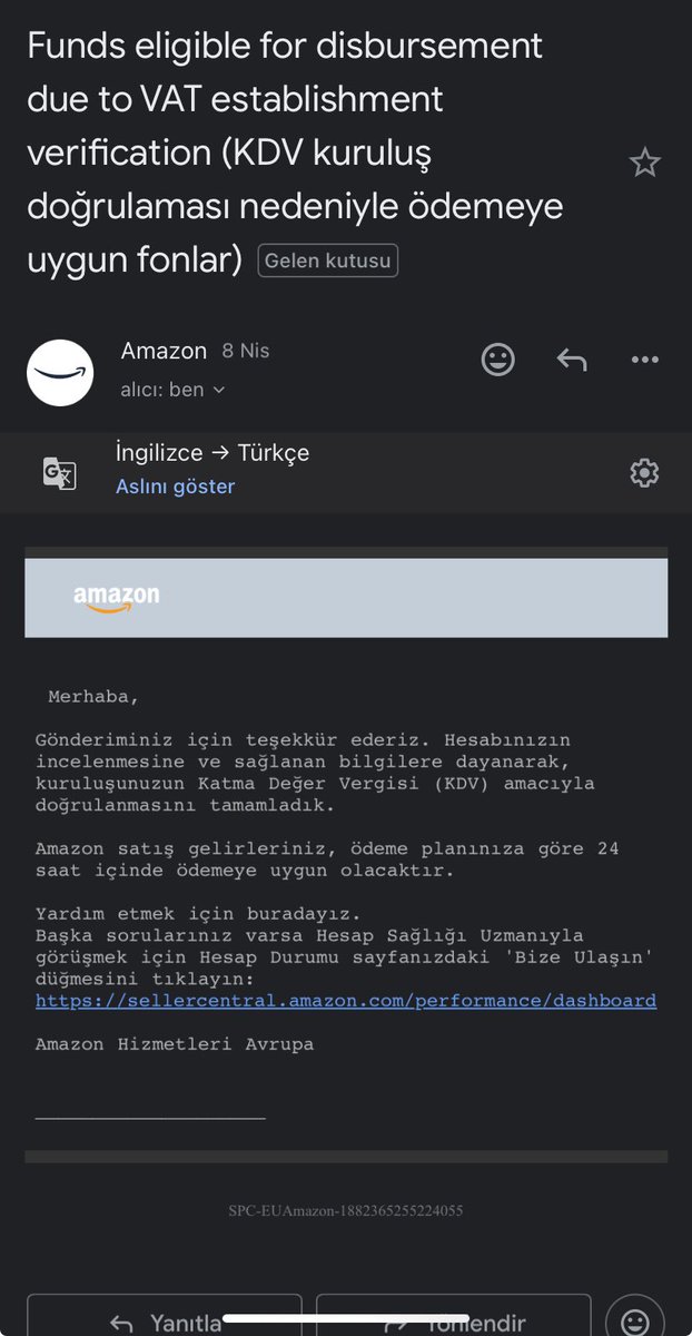 Arascomm's tweet photo. Artık normal bişey olduğu için atmayı unutmuşum 😂
Uk vat suspendini açtığımız bir diğer mağaza. Suspend desteği yok ama bu konuda çözümü bulduk.
Vat alarak avantajlarınızı öldürmenize gerek yok. Yeni satıcıları böyle kandırıyorlar dikkat edin.
#amazon #amazonuk #amazonvat #hmrc