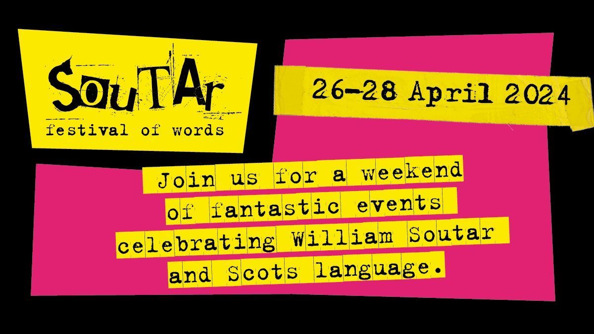 PLEASE, STOP SCROLLING📢 We are delighted to announce that the (Wee) Soutar Festival of Words is back! 📚🥳 From Friday 26 to Sunday 28 April, the festival will bring together a weekend of Scots storytelling, poetry writing, talks & the annual Soutar birthday lecture. 🧵 1/7