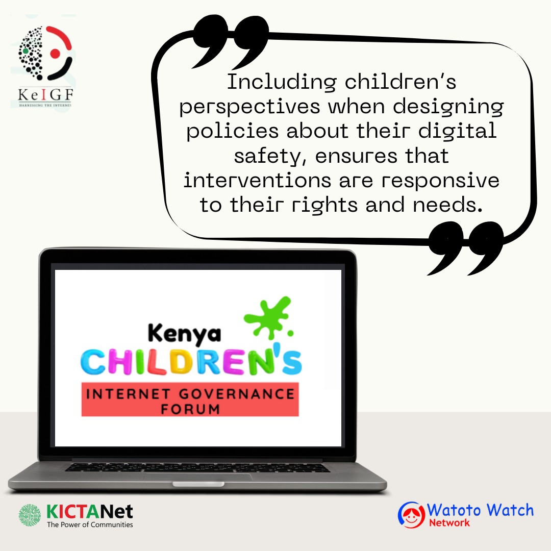 #KeIGF2024 Amplifying the voices of children in designing policies because they speak on behalf of a generation. #DigitalRights #ICTPolicies