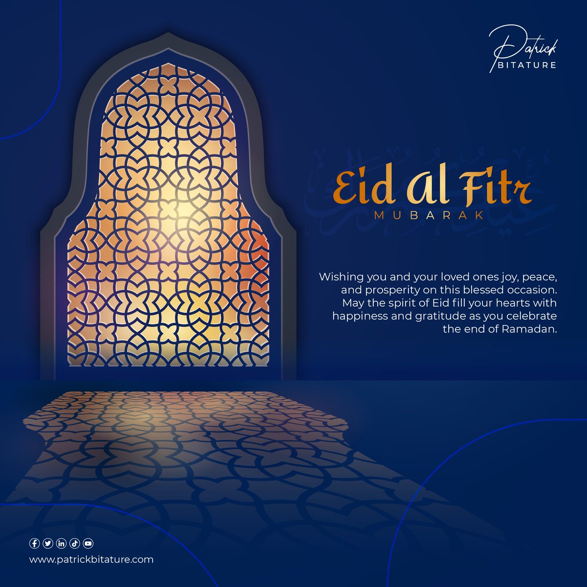 May the blessings of this sacred occasion bring joy, peace, and prosperity to you and your loved ones. May your hearts be filled with happiness and gratitude as you celebrate the end of Ramadan with the spirit of Eid.

Eid Mubarak!