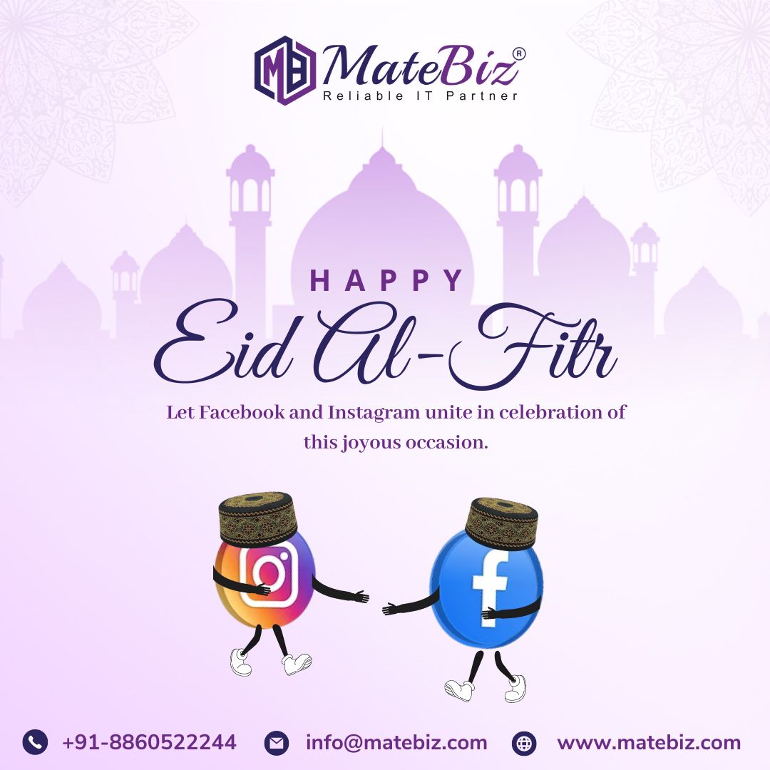 May this joyous occasion fill your heart with happiness, your home with laughter, and your life with prosperity.

Eid Mubarak! 🌙✨

#matebiz #matebizindia #momentmarketing #eidcollection #eid #eid2023 #eidfitr
#webdesign #webdevelopment #webdevelopmentservices #webdesignservices