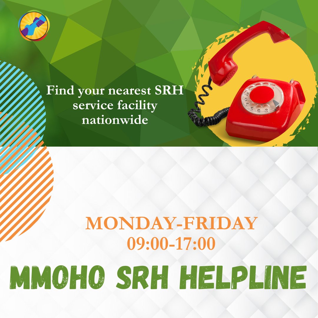 The Mmoho helpline is your one-stop-shop for Sexual and Reproductive Health services. Let our agents connect you with the SRH service facilities that you need, anywhere in the country. Call 080 001 4597 from 09:00-17:00 on Monday-Friday #Mmohonation #AddYourVoice #MmohoHelpline