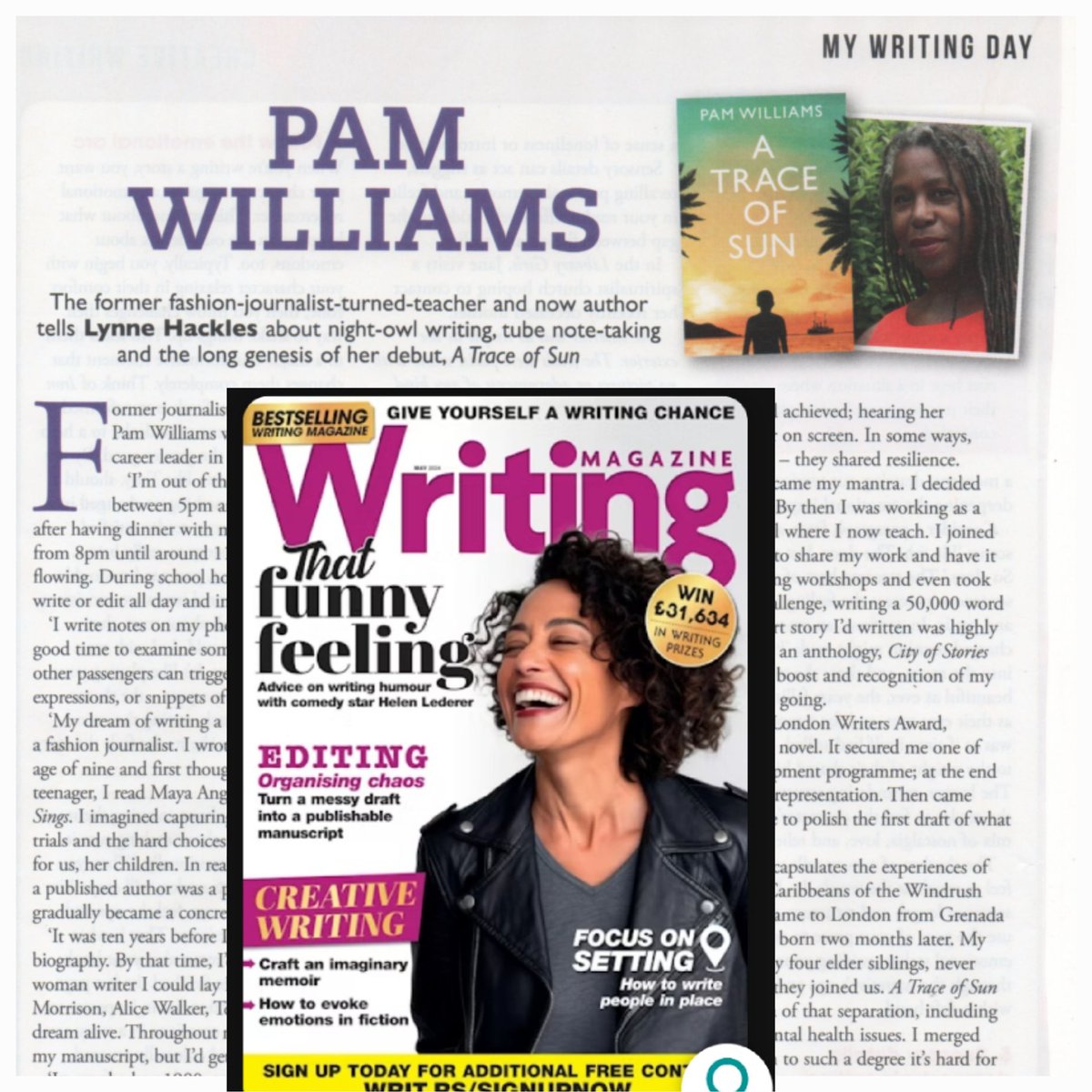 Delighted to be featured in the May issue of @WritingMagazine