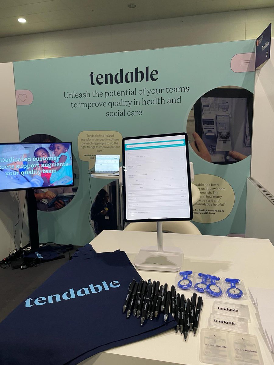 Day 1 at the @QualityForum and the Tendable team are ready to go! 💙 Come and have a chat with us at stand 21 about your quality assurance journey ✨ #London #Quality2024