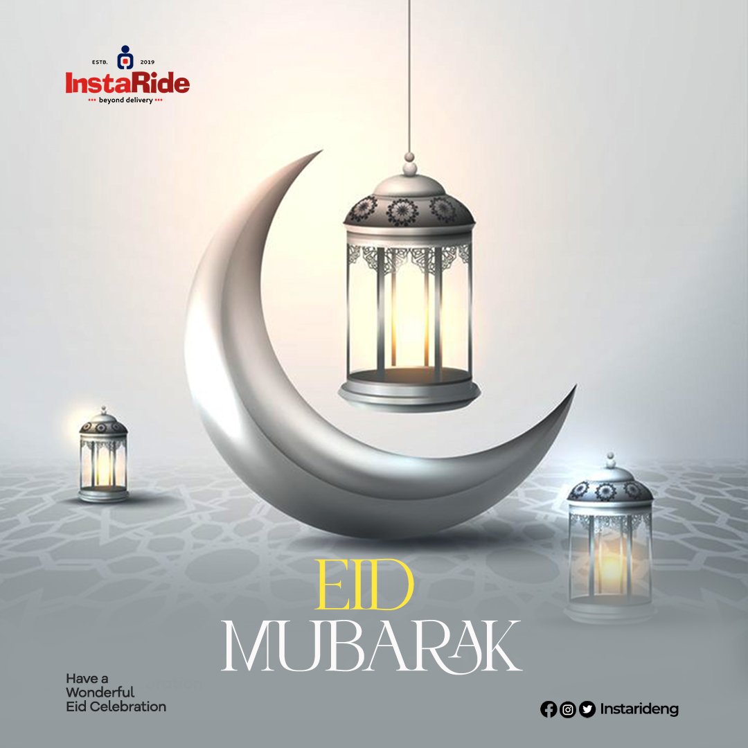 InstaRideNg's tweet photo. Happy Eid Mubarak to our esteemed Muslim customers 🥰✨✨

From all of us @instarideng

Do have a wonderful celebration 🥳🥳

#Eidmubarak
#instarideng https://t.co/WgrnbXCm1d