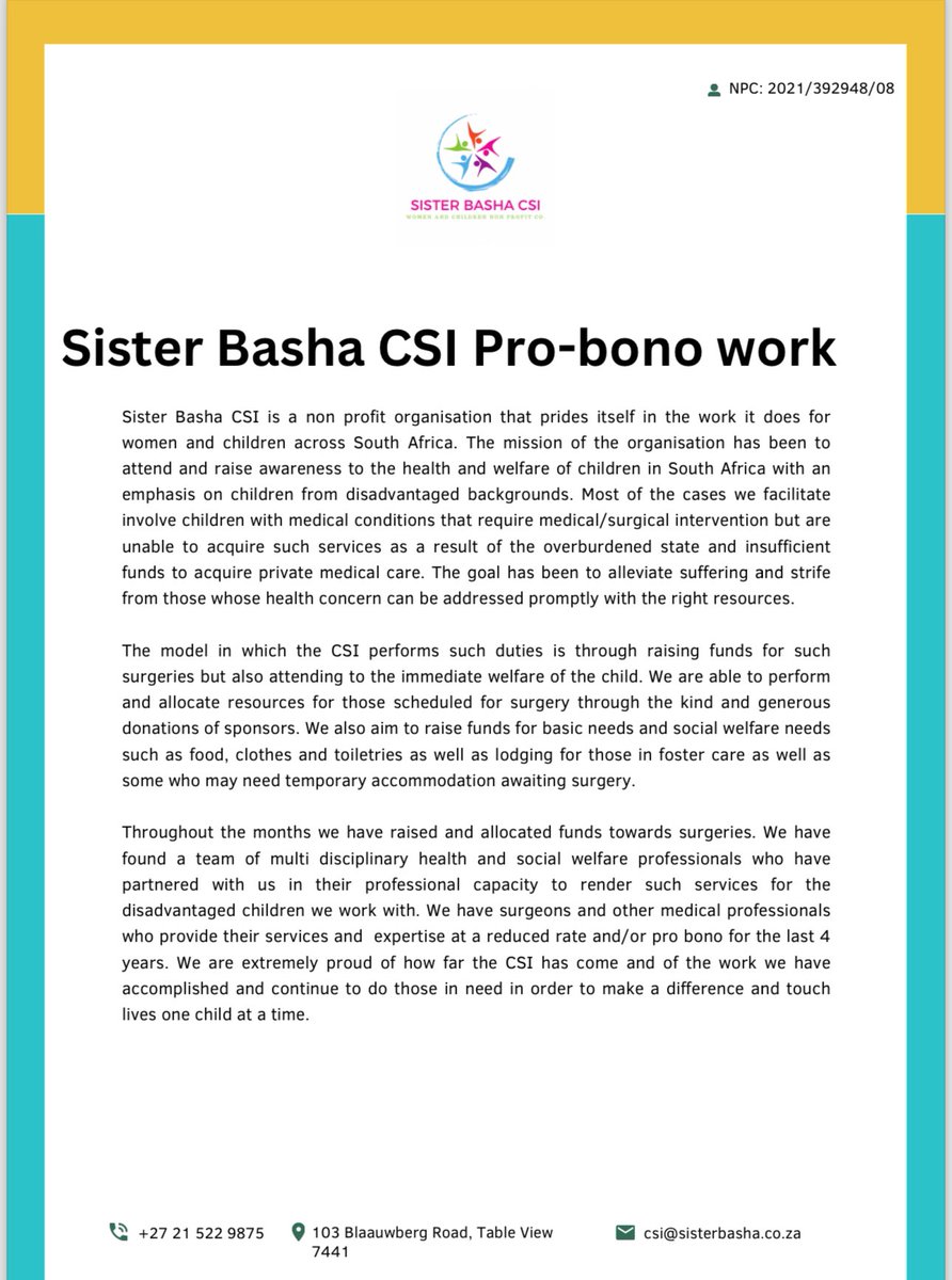 Join us in our mission to keep our doors open for the care and support of women and children in need. Your partnership will make a world of difference in ensuring access to vital medical,surgical,and social welfare interventions @SisterBashaCSI #probono #pediatrics #specialneeds