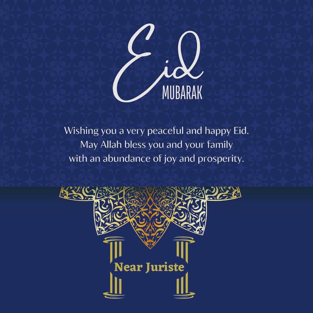 NearSignature's tweet photo. "Eid Mubarak from Near Juriste, your virtual law firm! May this joyous occasion bring blessings and peace to you and your loved ones. #EidMubarak #VirtualLawFirm #NearJuriste" https://t.co/zDBl0iXMaA