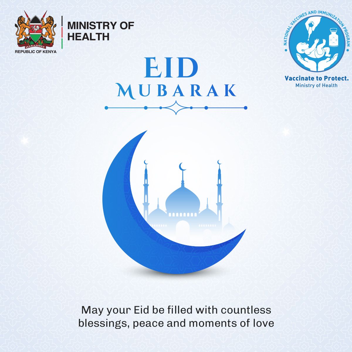 May your good deeds and prayers be accepted and your homes be filled with joy as you celebrate today. Eid Mubarak to you and your loved ones. #VaccinesSaveLives #VaccinateToProtect