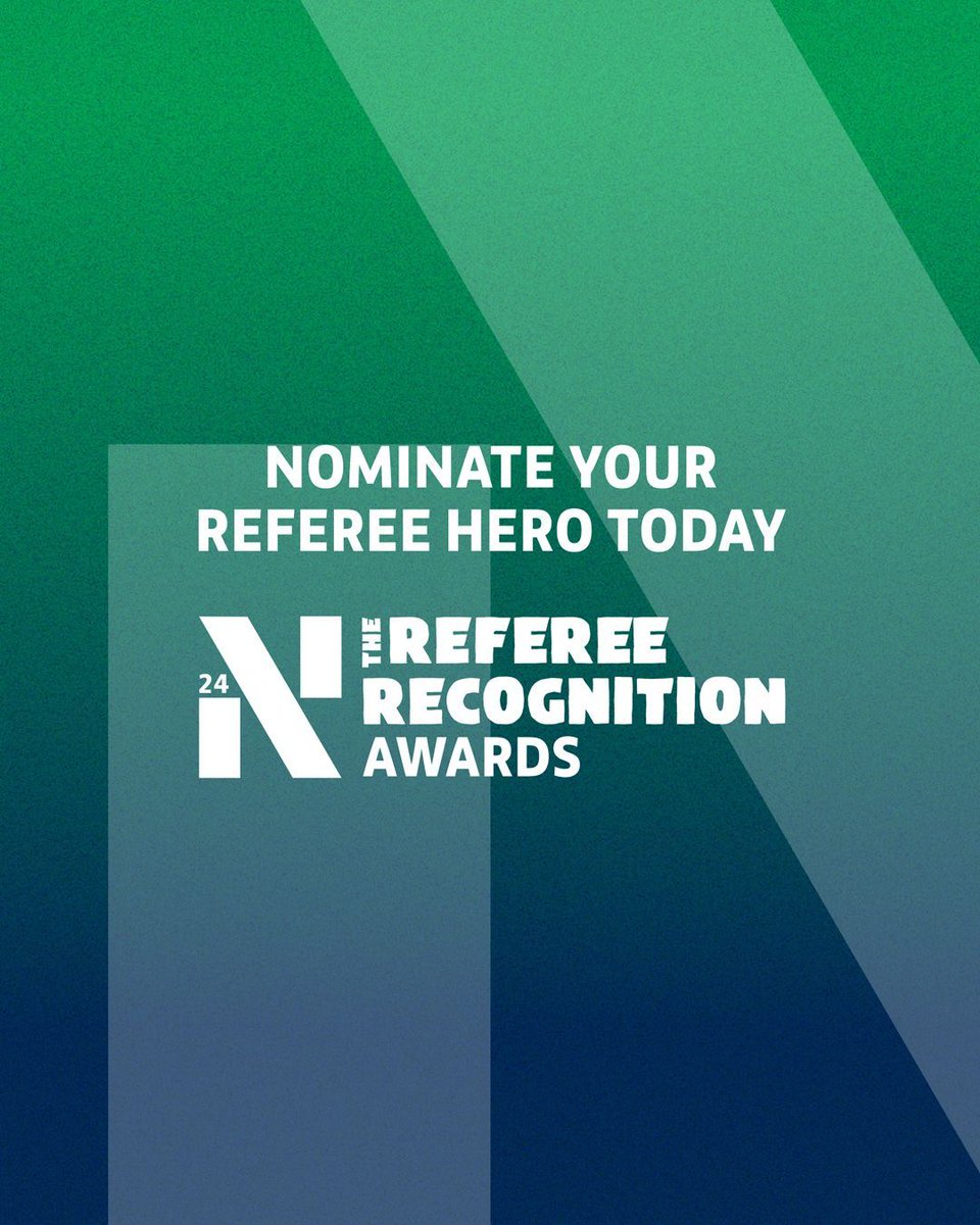 Referees: We’re looking for you to nominate a team, club or league who’ve supported and respected their match officials. 

They could win the Positive Environment Award.

👉 buff.ly/3IQOUsZ 

#RefereeRecognitionAwards