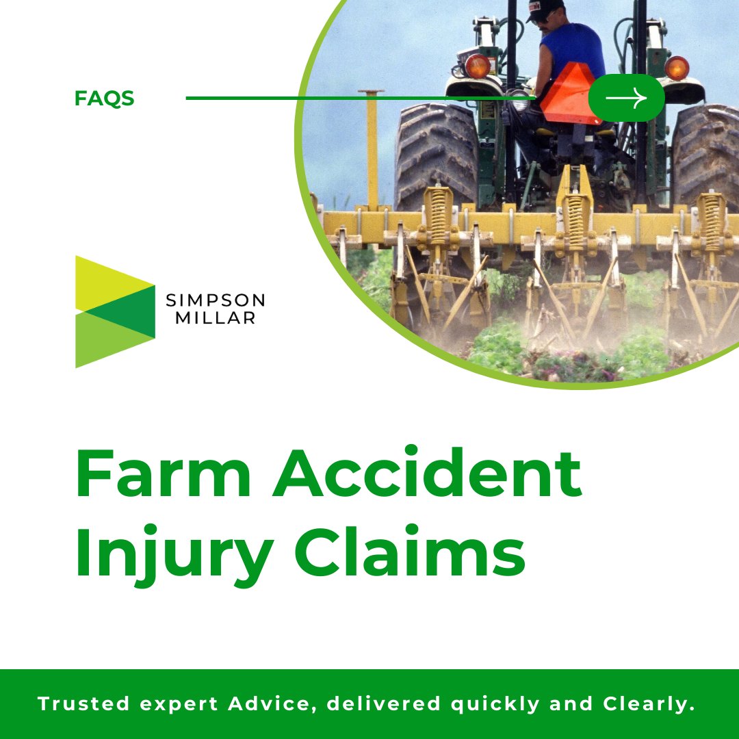 Simpson_millar's tweet image. Our Personal Injury Lawyers could help you claim compensation for an injury you suffered while working on a farm, as your employer is responsible for taking measures to keep you safe.  📞 Find out more and get in touch with us bit.ly/3PVQEFq 

#LegalFAQ #FarmAccidents