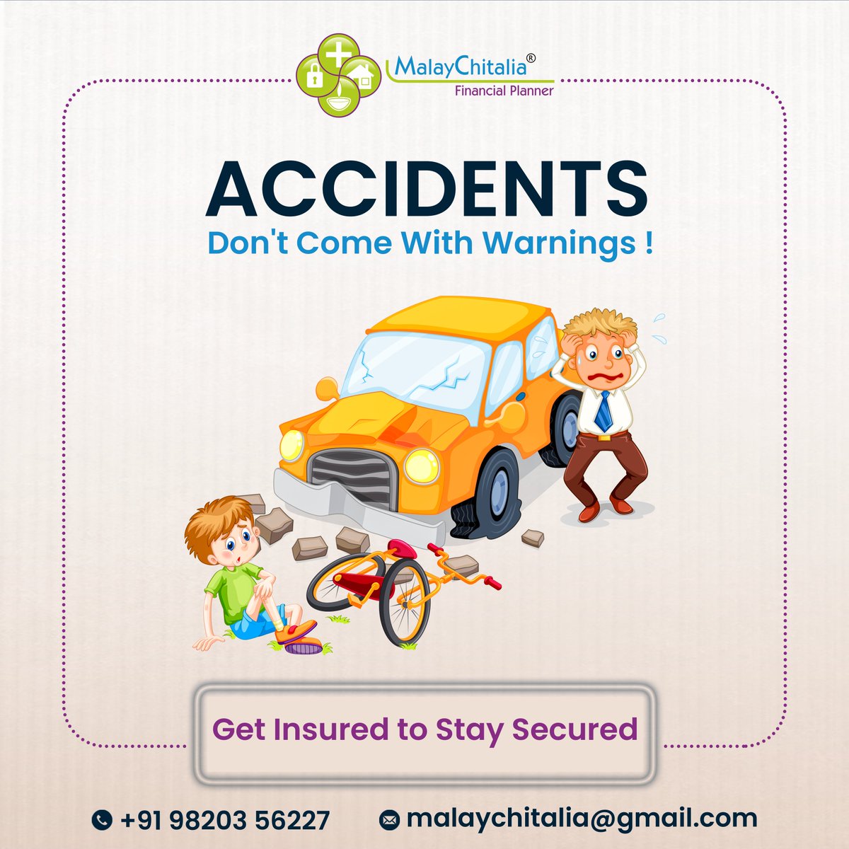 nestingwealth's tweet image. Accidents don't come with warnings. Insure your future, insure your peace of mind.

Get insured today for a secure tomorrow. Don't wait for the unexpected, be prepared with insurance.
.
.
#MalayChitalia #FinancialPlannerInMumbai #InsurancePlanner #LifeInsurance #MotorInsurance