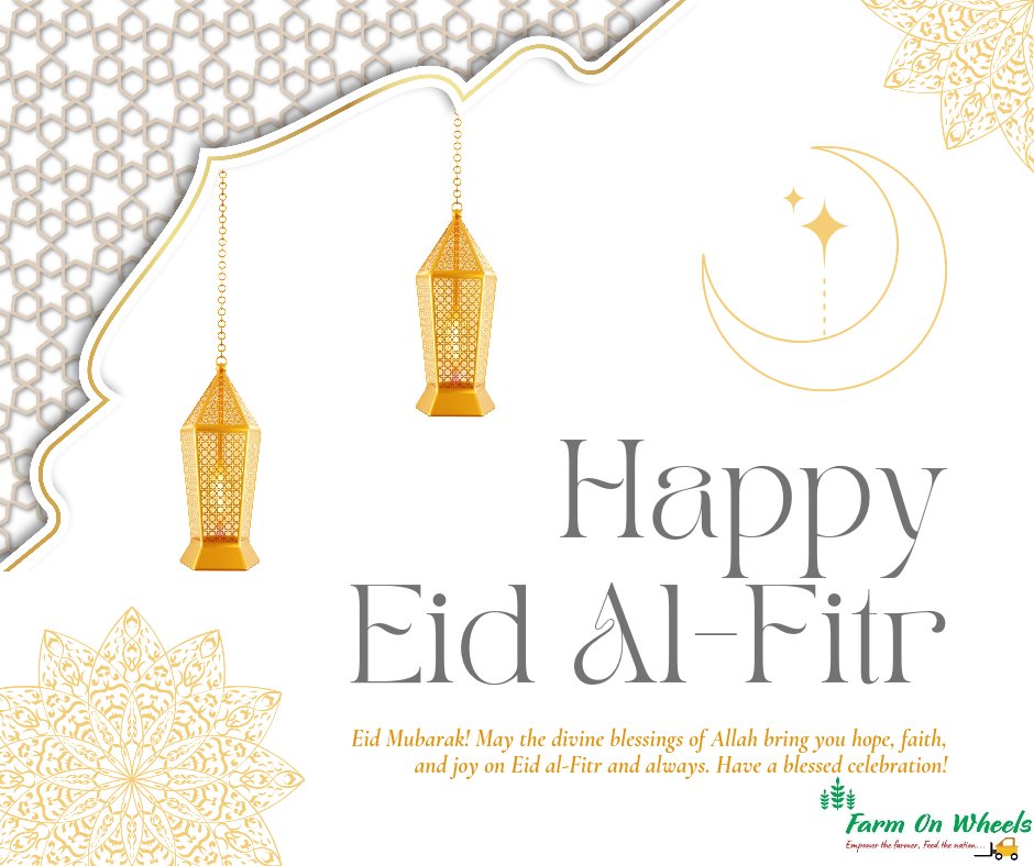Wishing you a blessed Eid-ul-Fitr filled with love, peace, and happiness. May your days be as bright as the Eid moon. Eid Mubarak!

#farmonwheels #eidmubarak
#agriculture 
#abujanigeria