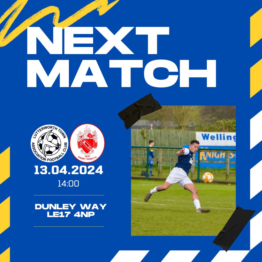 Our final game of the season ⚽️ 🆚 @Official_LTFC 🗓️ Sat 13 April 🕒 14:00 🏆 UCL Prem South 🏟 Dunley Way 📍 LE17 4NP