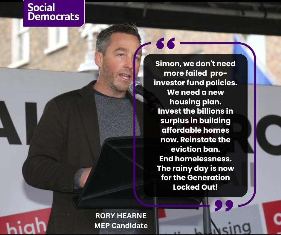 Dear Simon Harris More of the same investor fund & private market policies won't solve housing We need a new housing plan Build public affordable housing on a massive scale: Invest the surplus billions now Re-instate the eviction ban Freeze rents & real enforcement