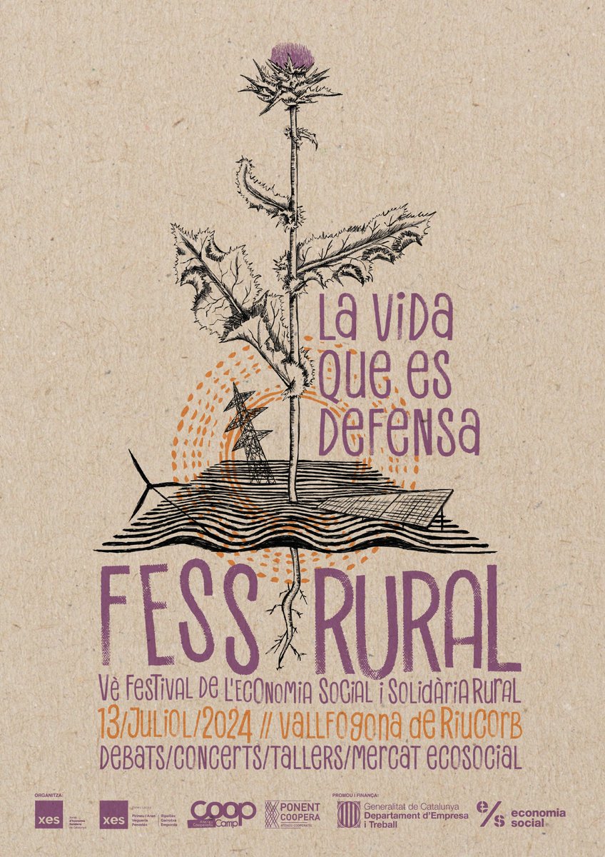 Ja estem a tope amb l'organització de la #FESSrural d'aquesta any! Ens fa molta il·lusió acollir la FESS al Sud i concretament a la #ValldelCorb, que està amenaçada amb el projecte de macrosoolar més gran de Catalunya. #LaVidaQueEsDefensa #macroprojectes #ESS