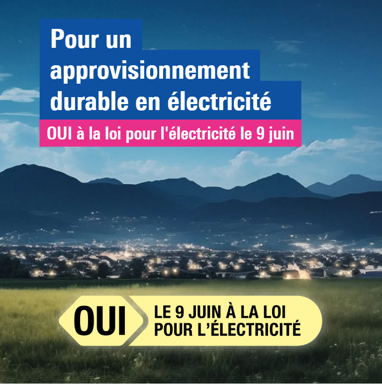 Le 9 juin, nous déciderons de notre avenir énergétique 🗳 La loi sur l'électricité garantit un approvisionnement durable ainsi que des prix stables. Nous aurons besoin de 2x plus d'🔌 qu'aujourd'hui, cette loi est décisive pour notre qualité de vie 🌱💡 bit.ly/4aOONKE