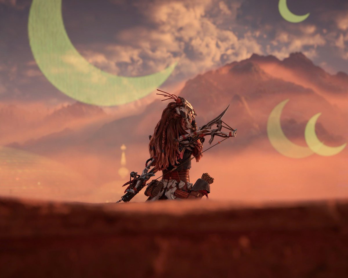 salvahed's tweet photo. Of course, I had to pay a little visit to the Hidden Ember in Horizon Forbidden West for the #EidUlFitr light show 🌙

#HorizonForbiddenWest #BeyondTheHorizon #VP #VirtualPhotography https://t.co/jeNNtb5Lun