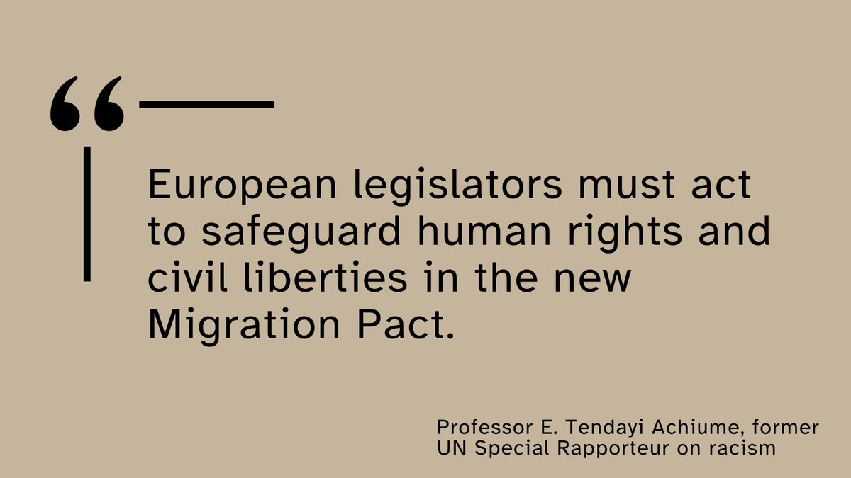 📢 We are among 161 civil society organisations calling on MEPs in @Europarl_EN to reject the EU's New Pact on Migration in today's vote. The Pact foresees an end to the right to asylum as we know it. Read the full statement here and #StopThisPact! 👉 sos-humanity.org/en/our-mission…