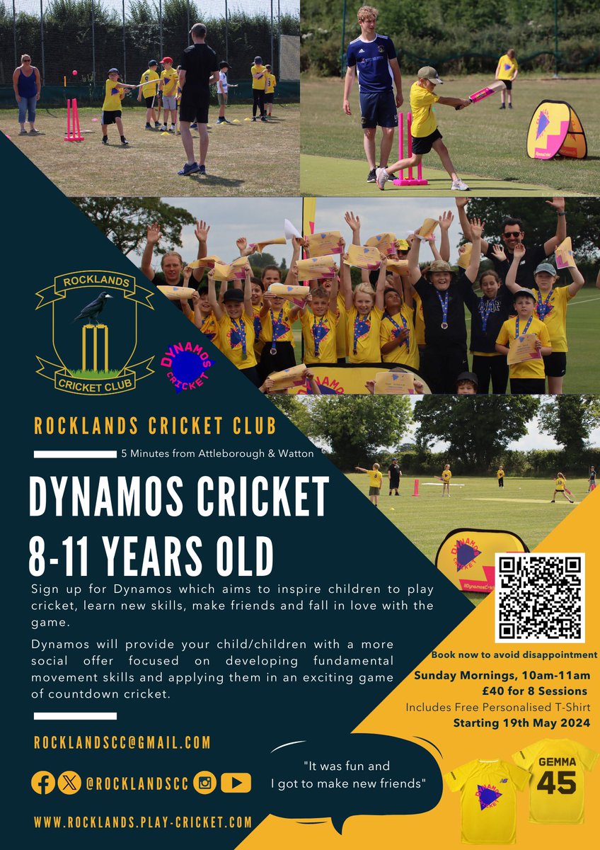 . @allstarscricket & @DynamosCricket sign up open now! A great first experience of cricket. Spaces are limited & are first come first served, so sign up now! Following a week priority period we have filled 70% of All Stars & 90% of Dynamos spaces, so don’t leave it too late