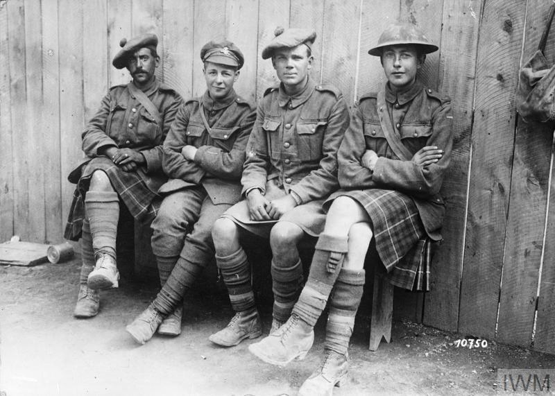A group of Scottish prisoners captured during the Spring Offensive, March-April 1918. The Spring Offensive began on 21 March with an artillery barrage and an assault by German troops. Read about the offensive on our website: bit.ly/4aKnzEF © IWM (Q 23837)