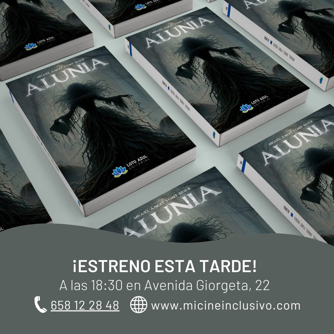 ALUNIA ya está en tiendas :) ¡Nos vemos esta tarde en su presentación con @JJMS72 y @Olelibros ! 18.30 en la librería Vuelo de Palabras (Avenida Giorgeta, 22).