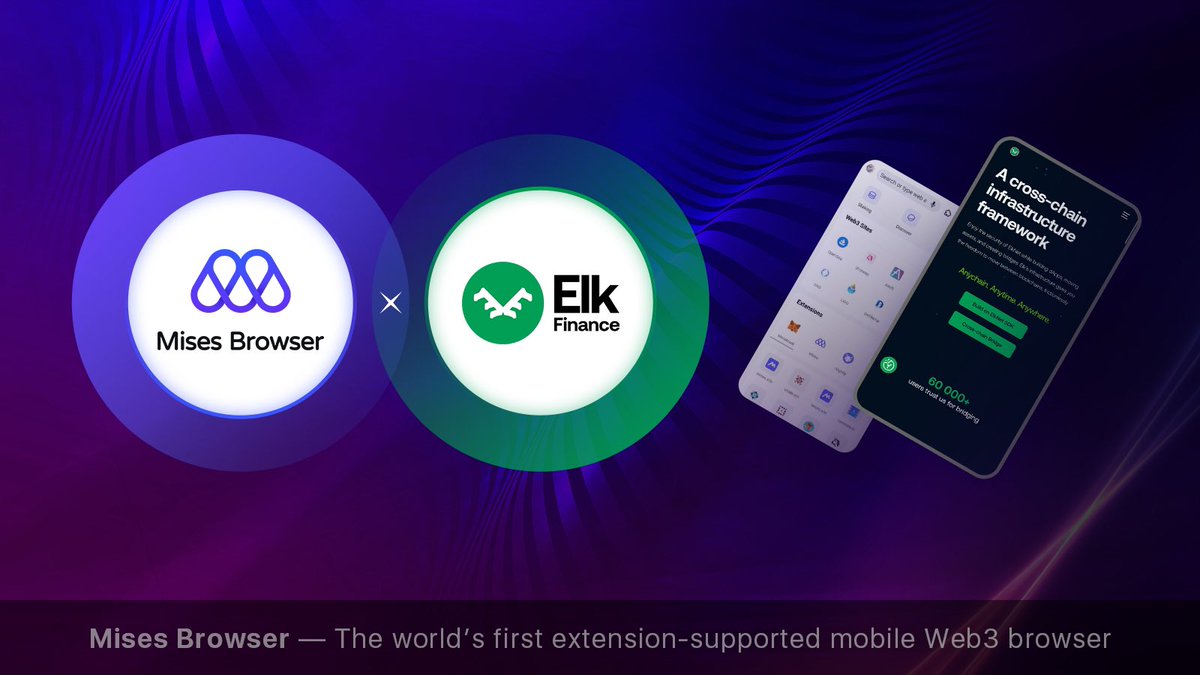 elk_finance's tweet photo. โ
Go and check out
๐ https://t.co/HDpqgxmX99
๐ You can't miss Elk, we are on the first page.
๐ Mises Browser is the world's first fast, secure and extension-supported mobile Web3 browser.
@Mises001
@elk_finance
#ElkNet $ELK what a gem. https://t.co/utHlrRkhlf