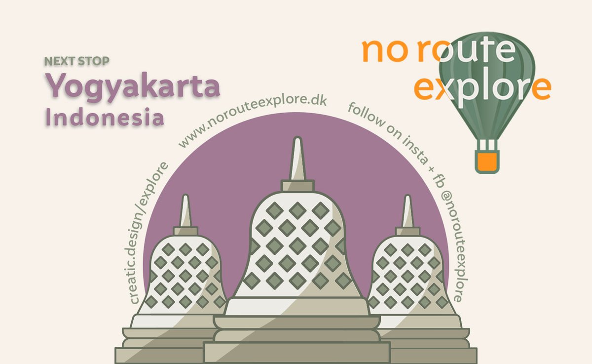 Next stop: Yogyakarta, Indonesia After only a week in Bali, we are moving to another island in this country. Yogyakarta is on Java. We are leaving tomorrow Thursday. We will be 6 hours ahead of UK time. #norouteexplore #worldtravellers #creaticdesign