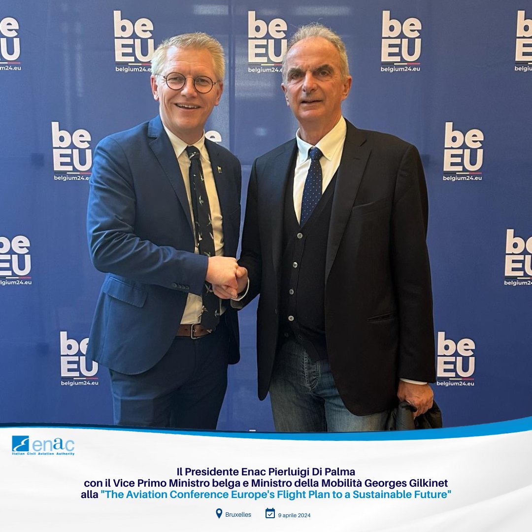 All’esito del meeting sul trasporto aereo sostenibile il Presidente #Enac Pierluigi Di Palma ha incontrato il Vice Primo Ministro belga e Ministro della Mobilità Georges Gilkinet, con cui ha scambiato qualche idea sul futuro e sulle nuove prospettive del #trasportoaereo in Europa