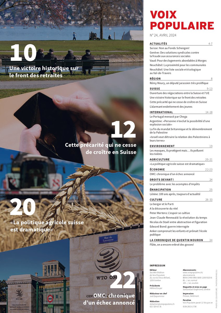 📣Au sommaire de notre numéro d'avril !  

✊ Soutenez la presse alternative romande en vous abonnant ou via un don ! voixpopulaire.ch/abonnements/