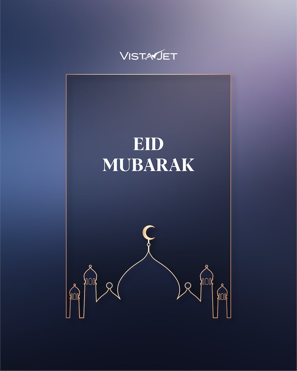 VistaJet wishes you and your family a blessed Eid. May love and light fill your heart and homes during your celebrations. #VistaJet #SilverWithARedStripe #EidMubarak #Eid #privateaviation #privatejet #privatejetcharter #businessjet #bizav