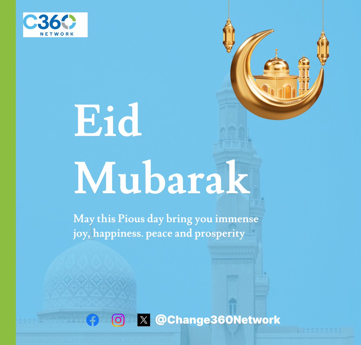 To all our Muslim Faithful. Happy Celebration 
#Eid2024 
#Change360Network