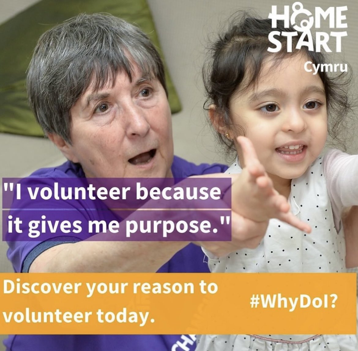 Being a #HomeStartCymru volunteer takes compassion and commitment. 

By volunteering, you can support families across #Wales. 

If you’re looking for an exciting, fulfilling role and can give something back to your community, apply today.  #WhyDoI?