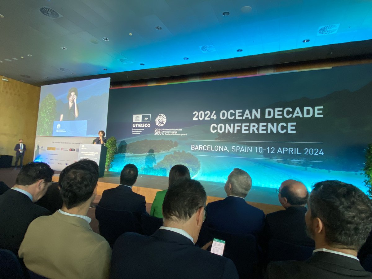 And the Day has arrived!
2024 UN #OCEAN DECADE CONFERENCE in #Barcelona!
🌊👏

Delivering the science we need for the Ocean we want 

#BlueEconomy <a href="/UNESCO/">UNESCO 🏛️ #Education #Sciences #Culture 🇺🇳</a>
