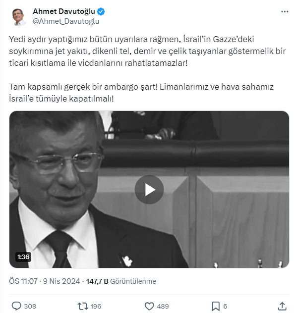 2014 yılında “Jet Yakıtı” konusu ortaya atılmış ve dönemin Dışişleri Bakanı Davutoğlu, meselenin doğrusunu tane tane açıklayıp iddialara “İFTİRA” demişti ▪️Aynı Davutoğlu, bugün ise siyasi ikbal uğruna aynı konu üzerinden atılan iftiralara ortak oldu.