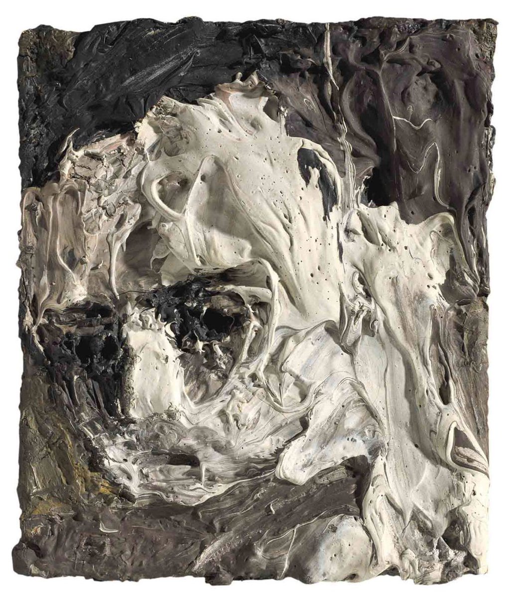 Frank Auerbach Portrait of Leon Kossoff 1953 oil on board 16 x 14cm auctioned in 2011 from the collection of the British film director Clive Donner (1926–2010)