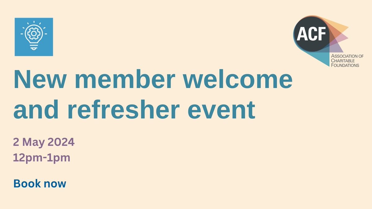 Are you a new ACF member or would you like a reminder about how to maximise your membership benefits? Join us on 2 May to find out more about your membership benefits, meet other new members and hear from ACF's CEO @CarolJMack. Sign up here: acf.org.uk/Shared_Content…